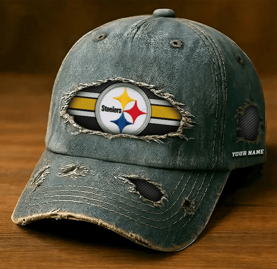 Pittsburgh Steeler Denim Washed Cap New Style