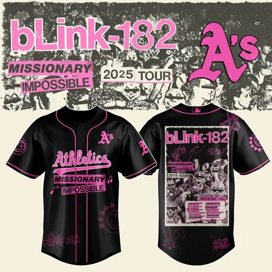 A's x B182 Mission: Impossible Tour 2025 Baseball Jersey