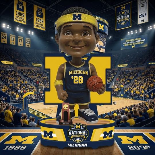 Michigan Wolverines 2026 Champions Bobblehead Figure