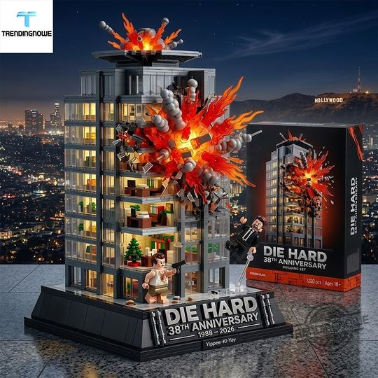 Die Hard 38th Anniversary Building Blocks Brick, Gift For Him, Father's Day Gift