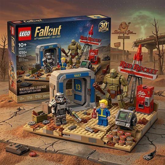 Falllout Wasteland Legends 30Th Anniversary Block Brick Set, Gift For Him, Father's Day Gift