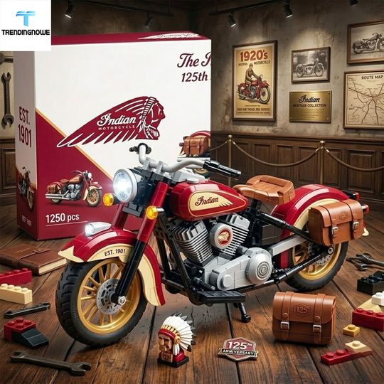 Motorcycle 125Th Anniversary Brick Block 2026 Edition, Gift For Him, Father's Day Gift
