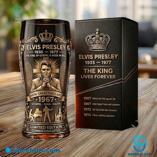 Elvis Presley 1935-1977 The King Lives Forever Pint Glass