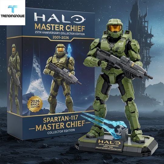 Halo 25Th Anniversary Spartan 117 Master Chief Ultimate Collector Build Brick, Gift For Him, Father's Day Gift