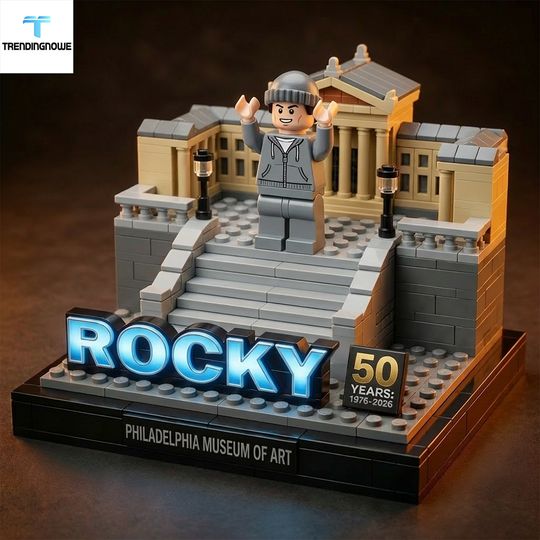 Rocky Philadelphia Museum Of Art 50Th Anniversary Collector Brick Edition, Gift For Him, Father's Day Gift