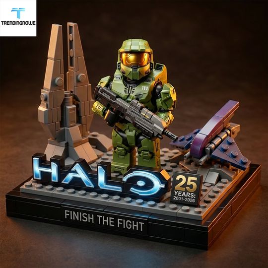 Halo Master Chief 25Th Anniversary Collector Brick Edition, Gift For Him, Father's Day Gift