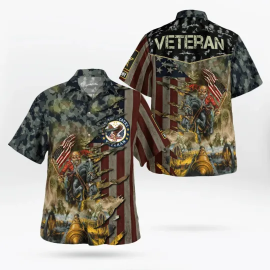 Veteran Iron Maiden Tropical Hawaii Shirt, Aloha Shirt For Men