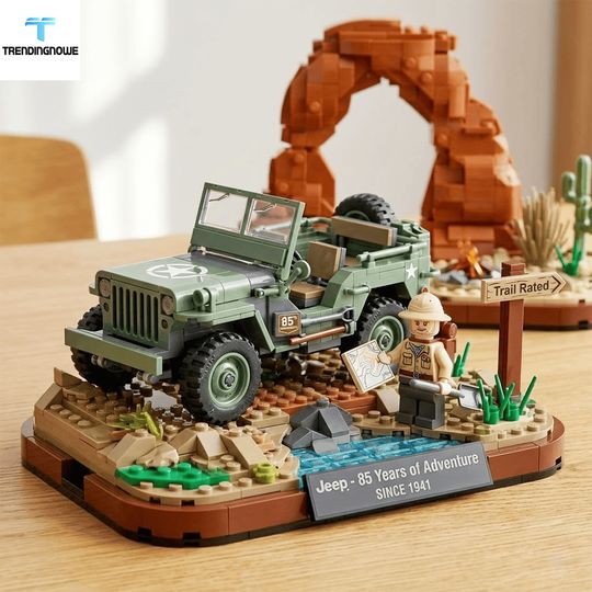Jeep 85 Year Adventure Collector Brick Edition Set, Gift For Him, Father's Day Gift
