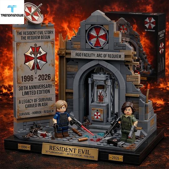Resident Evil 30Th Anniversary Arc Of Requiem Brick Block 2026, Gift For Him, Father's Day Gift