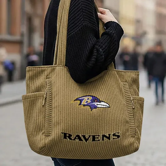 Baltimore Ravens Corduroy Casual Tote Bag