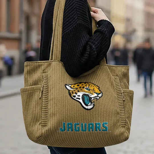 Jacksonville Jaguars Corduroy Casual Tote Bag