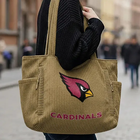 Arizonna Cardinals Corduroy Casual Tote Bag