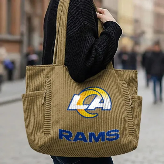 Los Angeles Rams Corduroy Casual Tote Bag