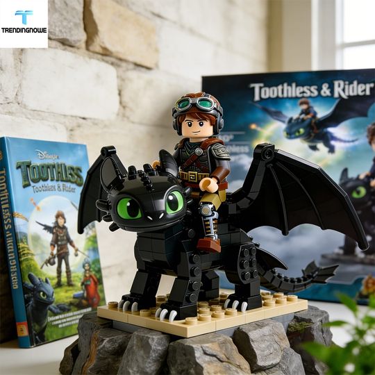 How To Train Your Dragon Toothless And Rider Dragon Brick