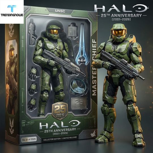 Halo 25Th Anniversary Master Chief Hot Toys 2026 Collectible Figure , Gift For Him, Father's Day Gift