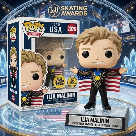 Ilia Malinin 2026 World Champion Victory Collectible Figure , Gift For Him, Father's Day Gift