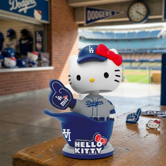 Los Angeles Dodgers Hello Kitty Bobblehead  Collectible Figure , Gift For Him, Father's Day Gift
