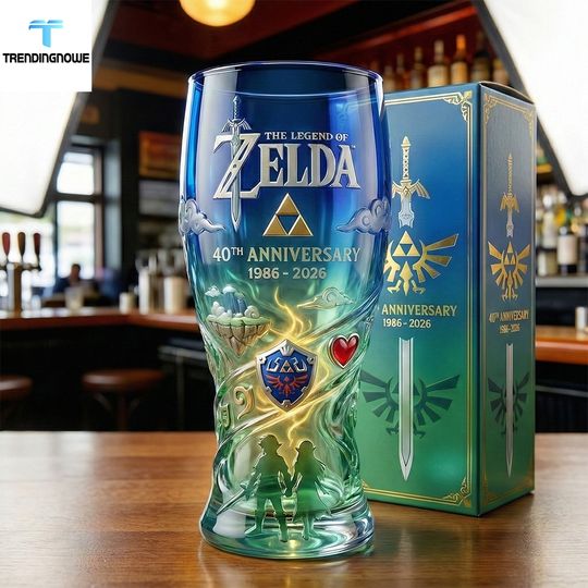 Limited Edition Legend Of Zelda 40Th Anniversary Collectors Beer Glass 2026