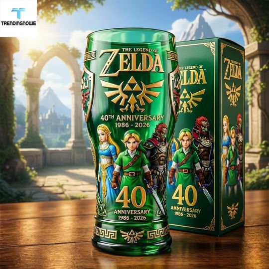 The Legend Of Zelda 40Th Anniversary Collectors Beer Glass