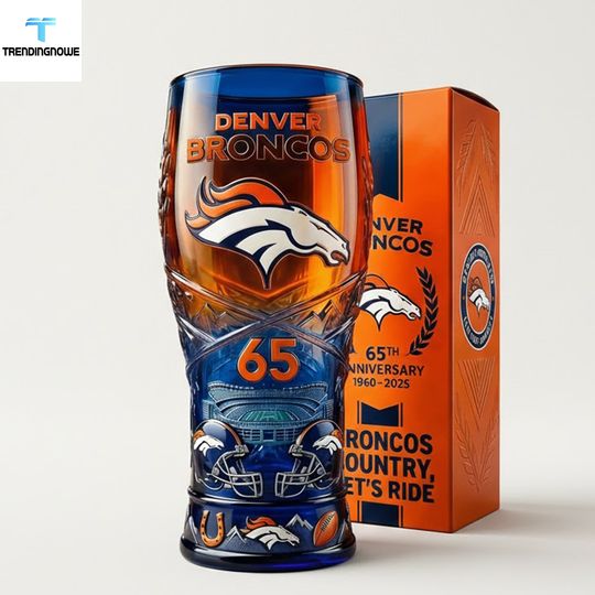 Denver Broncos 65Th Anniversary Commemorative Beer Glass 2026