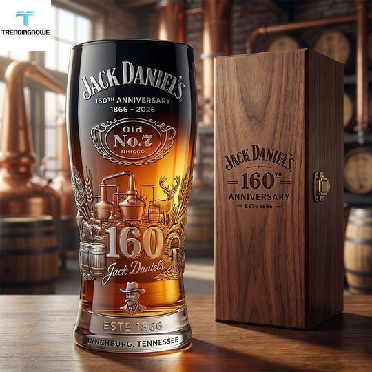 J Daniel Old No7 160Th Anniversary Heritage Collector Beer Glass