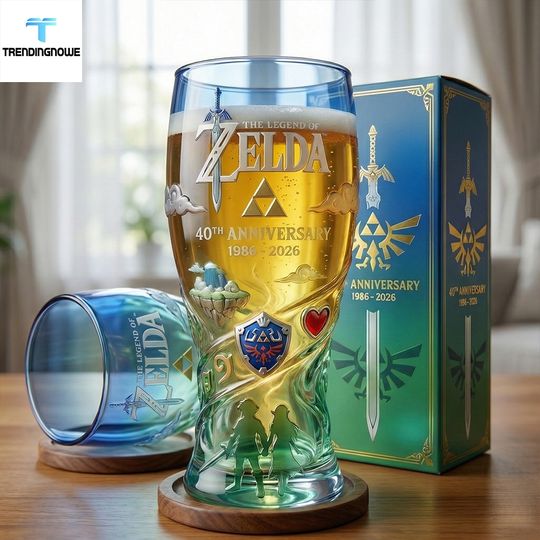 The Legends Of Zelda 40Th Anniversary Collector Beer Glass