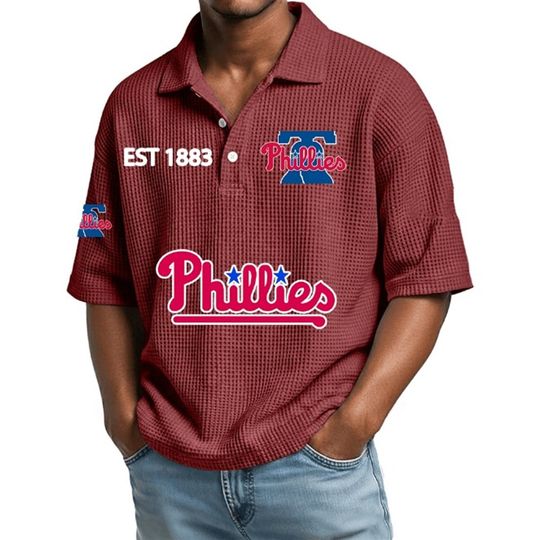Philadelphia Phillies EST 1883 Waffle Polo