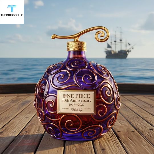 One Piece 30Th Anniversary Gomu Gomu No Mi Devil Fruit Limited Edition Empty Whiskey Bottle Decanter