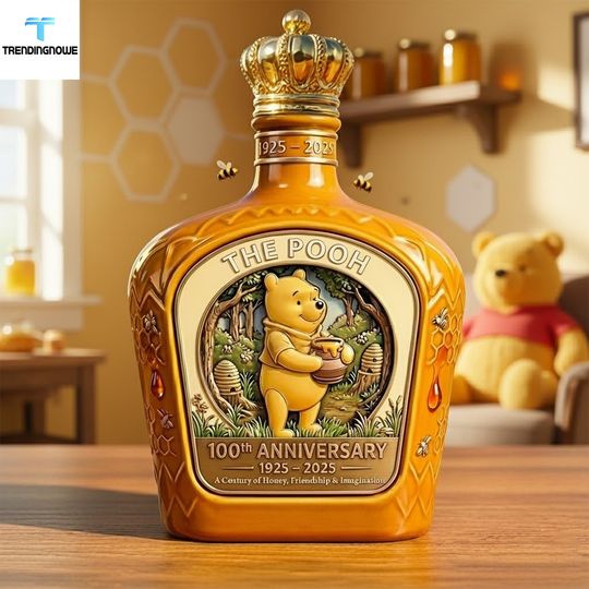 Winnie The Pooh 100Th Anniversary Honey Whiskey Bottle Decanter Collector Gift 2026