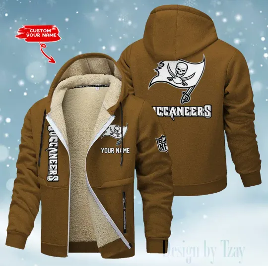 Tampa Bay Buccaneers 3D Fleece Zip Hoodie
