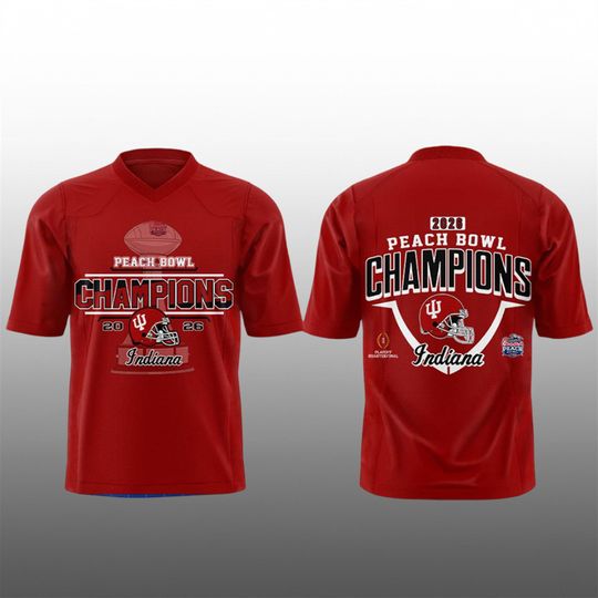 Indiana Hoosiers Peach Bowl Champion Football Jersey 2026