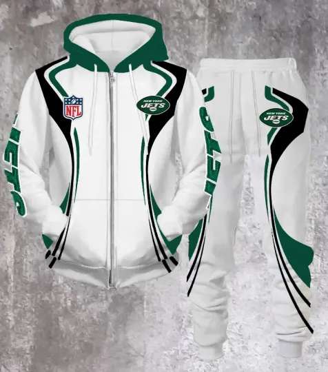 New York Jets Hoodie Jogger Set, Gift For Him, Football Lover, Father's Day Gift Idea