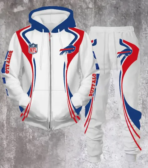 Buffalo Bills Hoodie Jogger Set, Gift For Him, Football Lover, Father's Day Gift Idea
