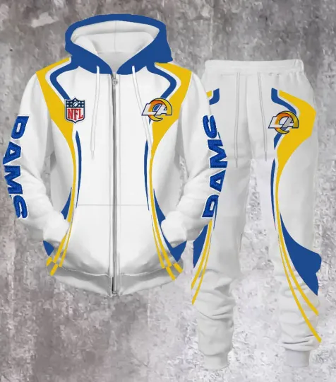 Los Angeles Rams Hoodie Jogger Set, Gift For Him, Football Lover, Father's Day Gift Idea