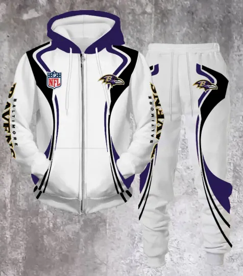 Baltimore Ravens Hoodie Jogger Set, Gift For Him, Football Lover, Father's Day Gift Idea