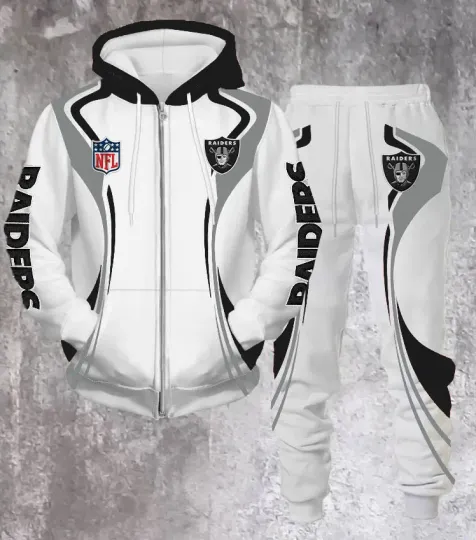Las Vegas Raiders Hoodie Jogger Set, Gift For Him, Football Lover, Father's Day Gift Idea