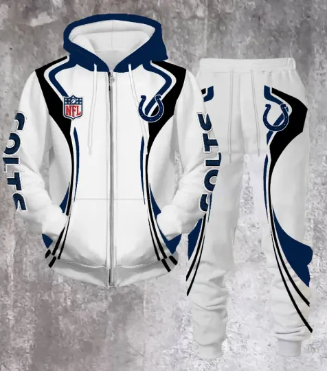 Indianapolis Colts Hoodie Jogger Set, Gift For Him, Football Lover, Father's Day Gift Idea