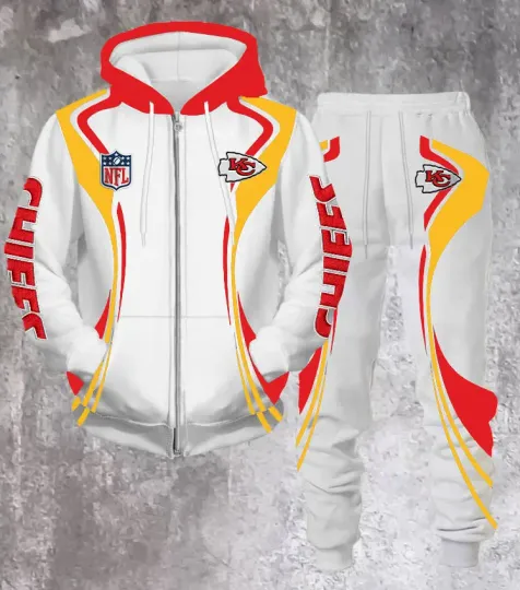 Kansas City Chiefs Hoodie Jogger Set, Gift For Him, Football Lover, Father's Day Gift Idea