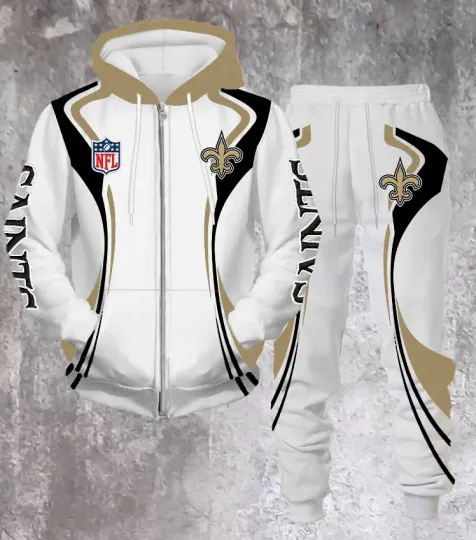 New Orleans Saints Hoodie Jogger Set, Gift For Him, Football Lover, Father's Day Gift Idea