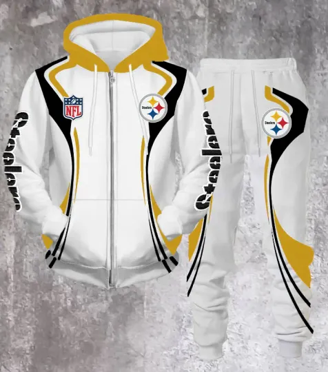 Pittsburgh Steeler Hoodie Jogger Set, Gift For Him, Football Lover, Father's Day Gift Idea