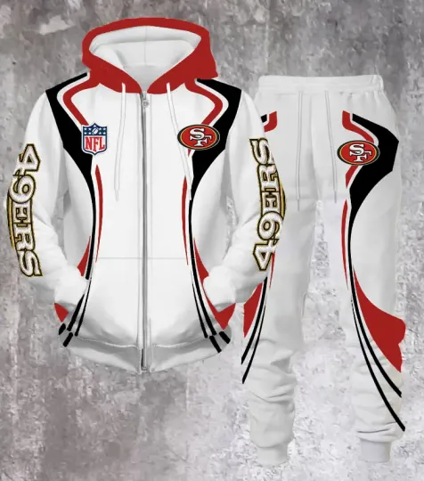 San Francisco 49ers Hoodie Jogger Set, Gift For Him, Football Lover, Father's Day Gift Idea