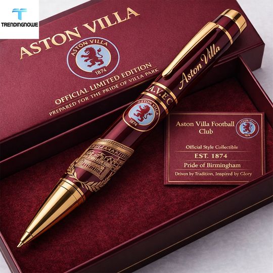 Aston Villa Official Est 1874 Limited Edition Collectible Pen