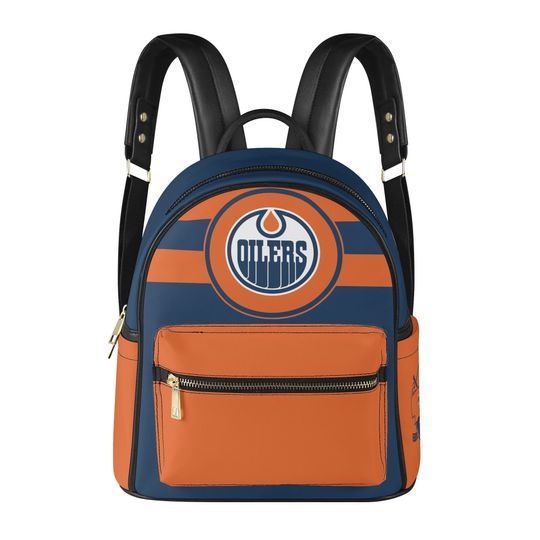 Edmonton Oilers Inspired PU Mini Backpack