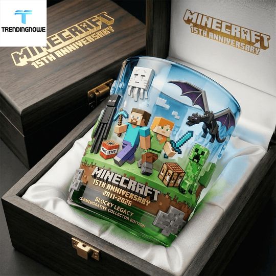 Minecraft 15Th Anniversary The Ultimate 2026 Opaque Whiskey Glass