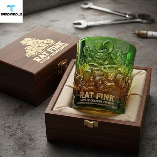 Rat Fink Garage Culture Edition Green Whiskey Glass 2026
