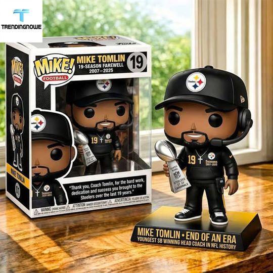 Mike Tomlin End Of An Era Pittsburgh Steeler Commemorative Figure