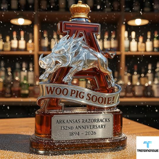 Arkansas Razorbacks 132Nd Anniversary Woo Pig Sooie Decanter Whiskey Bottle 2026