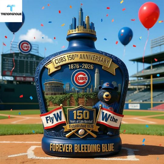 Chicago Cubs 150Th Anniversary Decanter Whiskey Bottle 2026