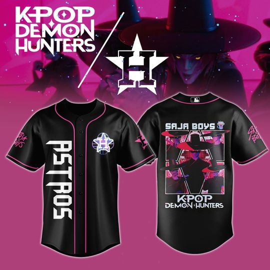 Houston Astros x KPop Demon Hunters Saja Boys Editions Limited 2025 Baseball Jersey