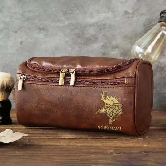 Minnesota Vikings Toiletry Bag - Gift For Him, Father, Grandpa - Father's Day Gift Idea